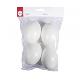 Plastik-Eier, 10cm ø, 4 Stück