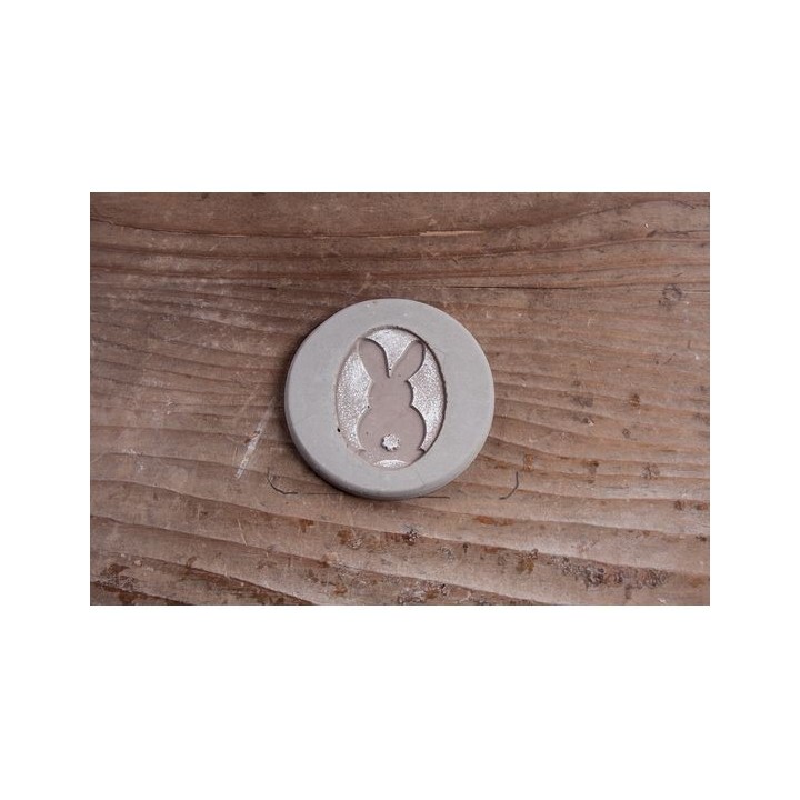 Bunny label made from natural rubber