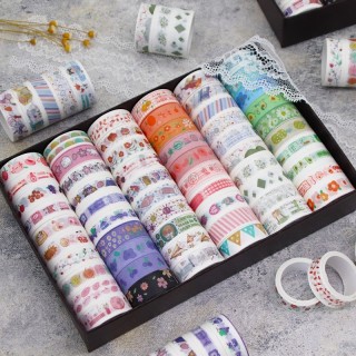 60 Stk. Washi Tape mit Motiven