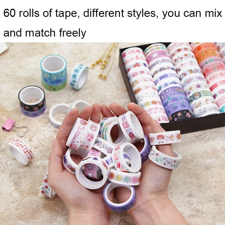 60 pcs. Washi Tape avec motifs