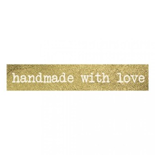 Washi Tape "handmade with love" 10m Gold