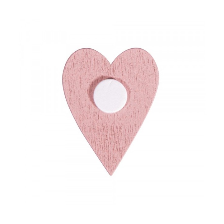 Pezzi sparsi in legno Cuore 9 pezzi rosa / viola