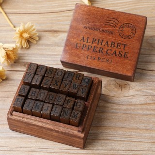 28-piece Vintage Letter Stamp Set (Capital Letters)