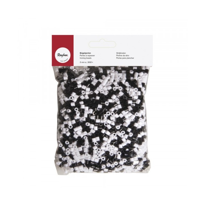 Perles à repasser Mix noir/blanc 5mm 3000 pcs.