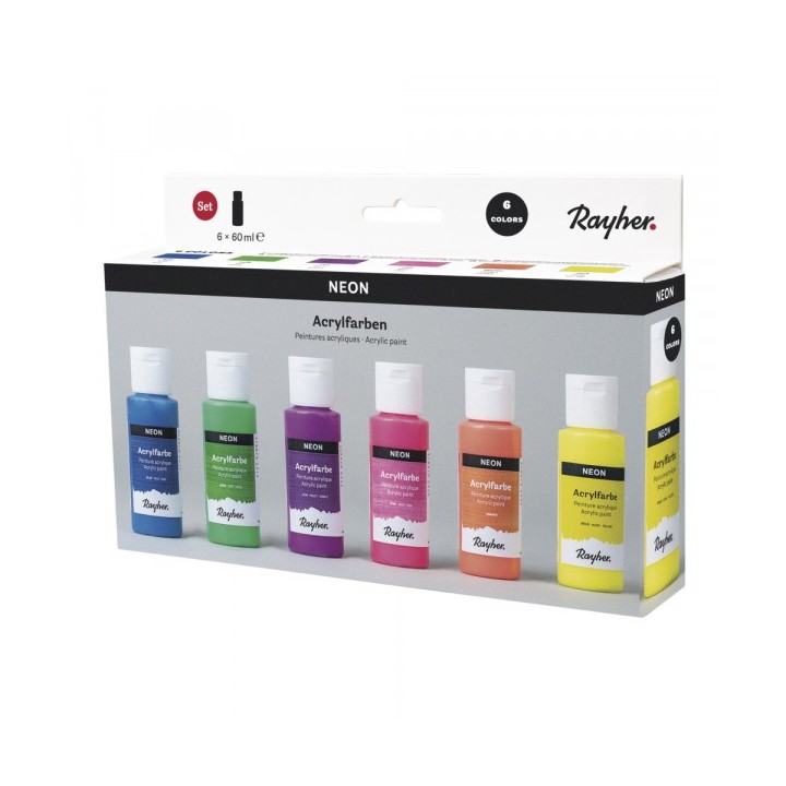 Acrylic Colours Set Neon Set of 6