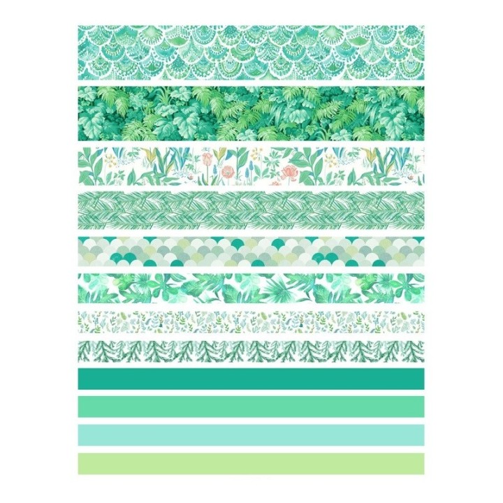 Washi Tape Set of 12 Nature Green / Mint