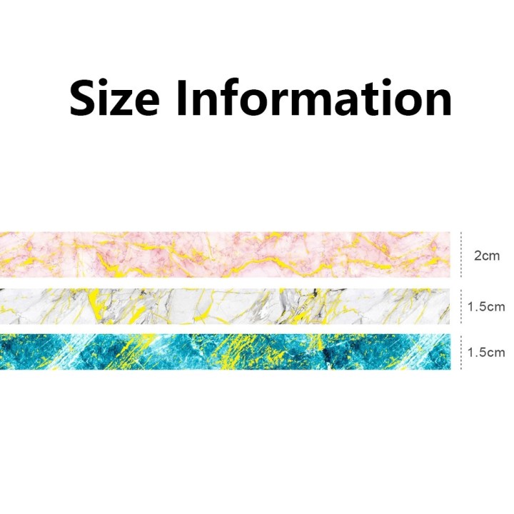 set of 3 Marble Washi Tape