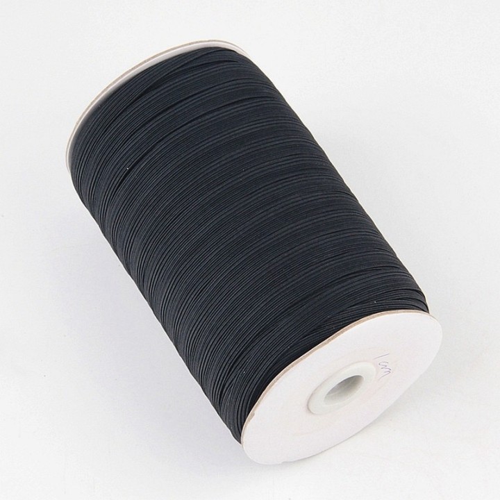 Elastique 6mm noir 120m