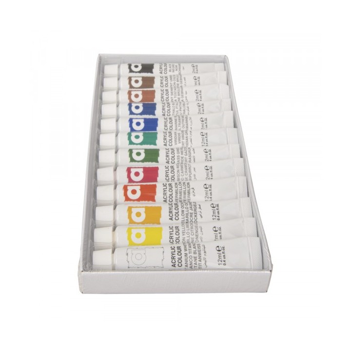 Künstler-Set Acrylfarben 12 Stk. 144ml