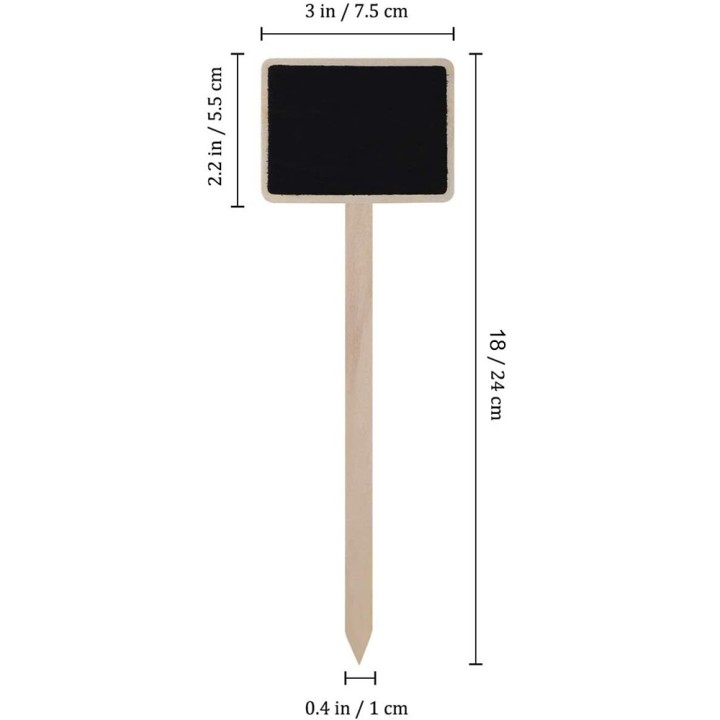 10 pcs wooden plant labels with stem