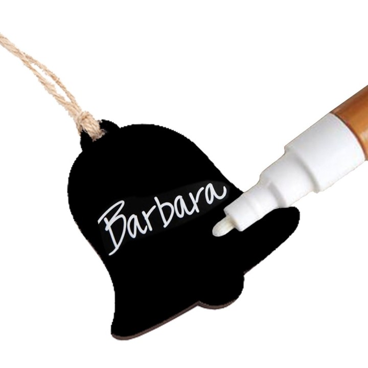 10 pcs. Wooden pendant with cord bell