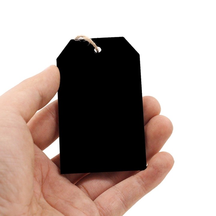 10 pcs. Pendentif en bois avec cordon carré