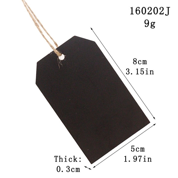 10 pcs. Pendentif en bois avec cordon carré