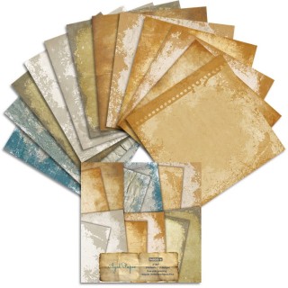 48 pcs Scrapbooking Paper 160g 15.2x15.2cm "Aged Paper