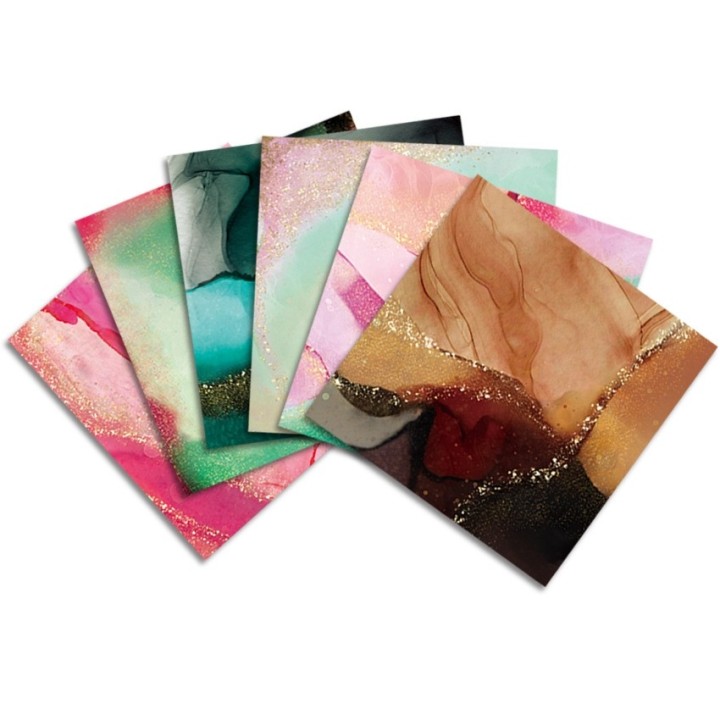 48 Stk. Scrapbooking Papier 160g 15.2x15.2cm "Patterned Paper"