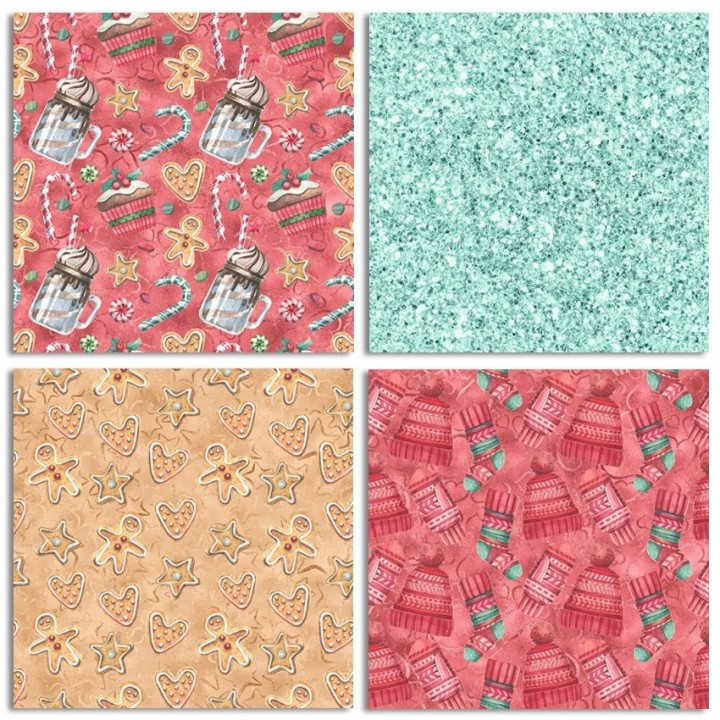 48 pcs Scrapbooking Paper 160g 15.2x15.2cm "Christmas
