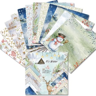 48 Stk. Scrapbooking Papier 160g 15.2x15.2cm "Winter"