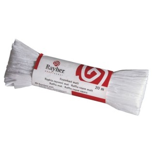 Rayonbast mat blanc 20m