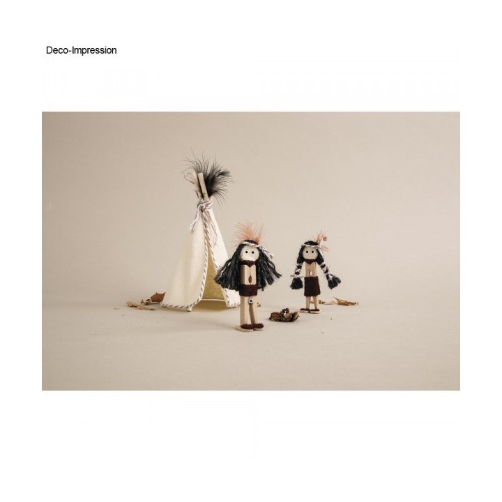 Mini wooden clothes pegs natural 48 pcs.