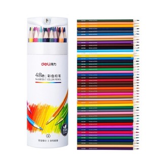 set de 48 crayons de couleur à base d'huile, taille-crayon inclus