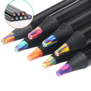 set of 8 rainbow coloured pencils