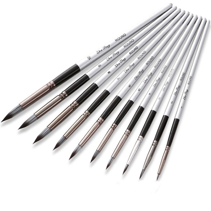 set di spazzole per capelli in nylon 10in1