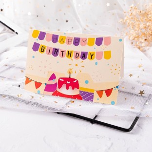40 pcs. drawn Happy Birthday folding card