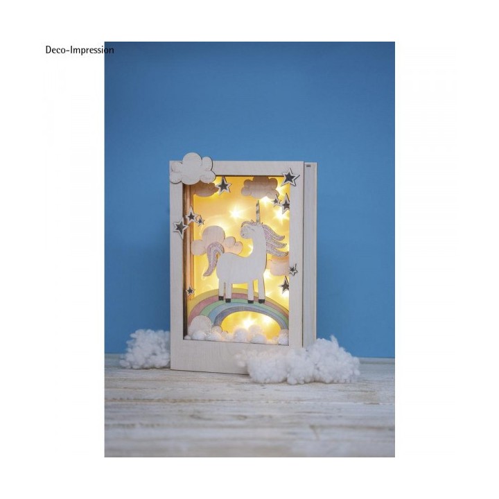 Wooden construction kit 3D motif frame unicorn nature