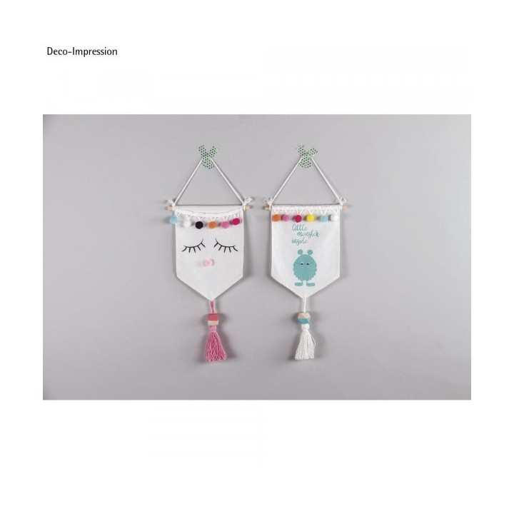 Pompons-Borte bunt 2m