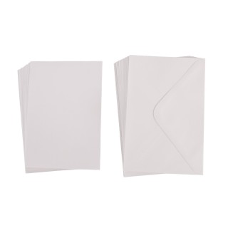 Set de cartes B6 blanc 30 pièces