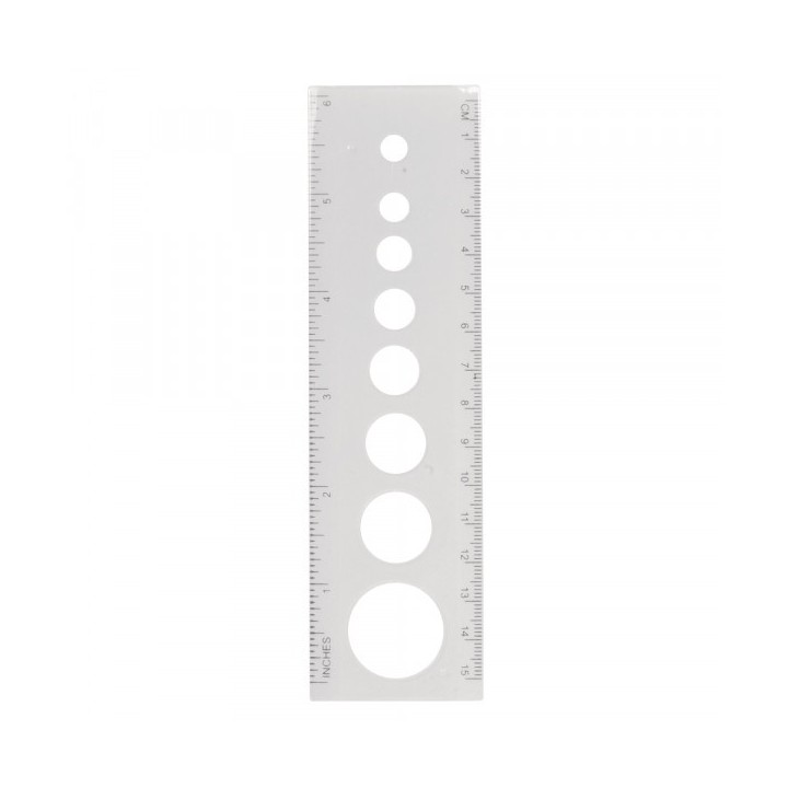 Règle / gabarit de quilling avec cercles