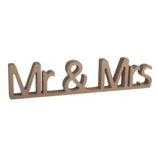 Mr & Mrs Wooden Lettering Display