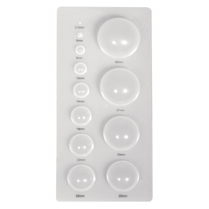 Quilling stencil hemispheres