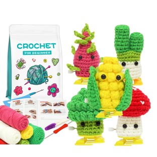 Crochet set for beginners with video tutorial "Walking Vegetable"