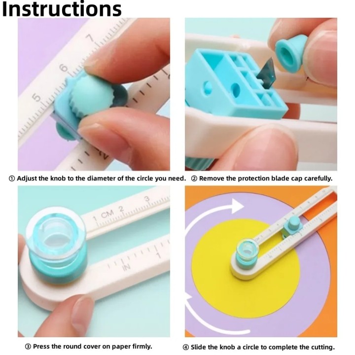 360 degree rotating manual circular cutter