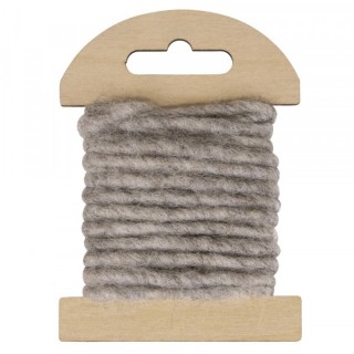 Cordon de laine avec âme de jute 3.5m ø 5mm Gris clair