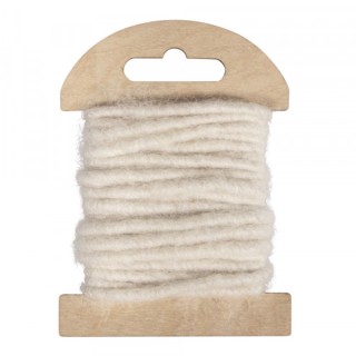 Cordon de laine avec âme de jute 3.5m ø 5mm ivoire