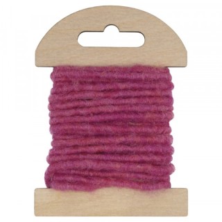 Wool cord with jute core 3.5m ø 5mm Fuchsia