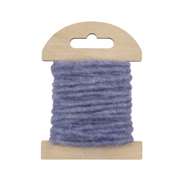 Wool cord with jute core 3.5m ø 5mm lavender