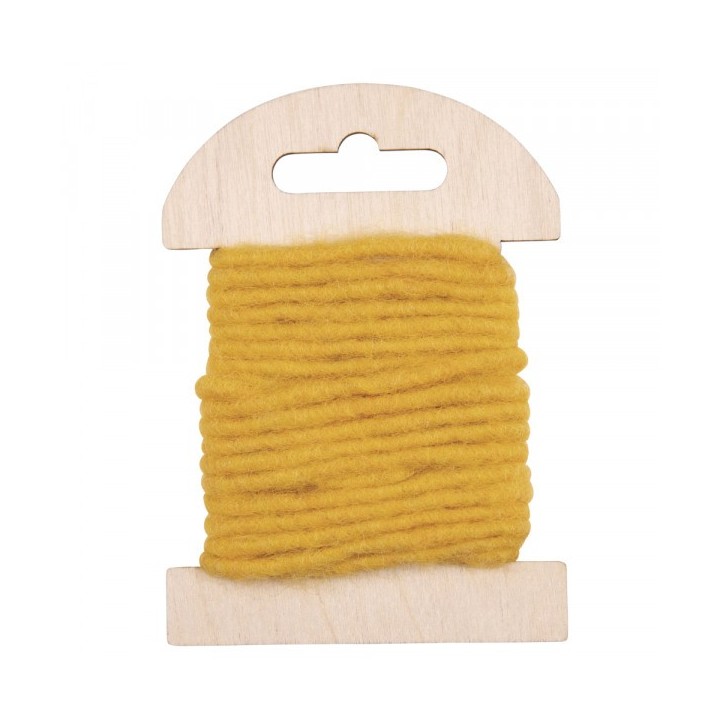 Wollkordel mit Jutekern 3.5m ø 5mm Gelb