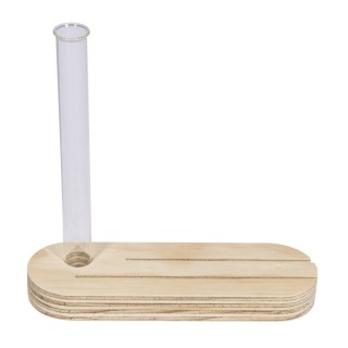 Porta carte in legno con set di provette