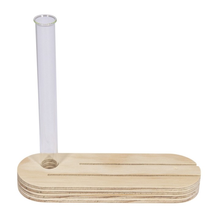 Support en bois pour cartes avec set d'éprouvettes