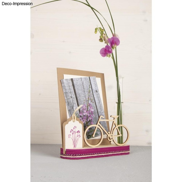 Support en bois pour cartes avec set d'éprouvettes