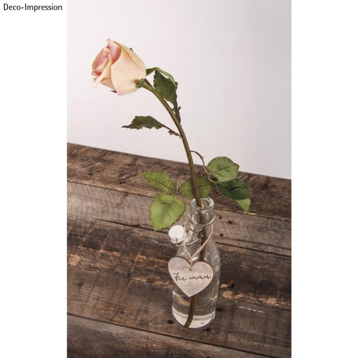 Bois FSC pendentif coeur 6 pcs