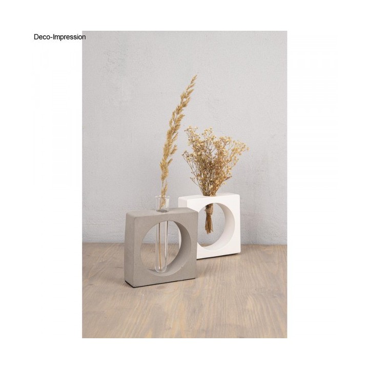 Rayher Silikon Giessform Vase Quadrat mit Kreis