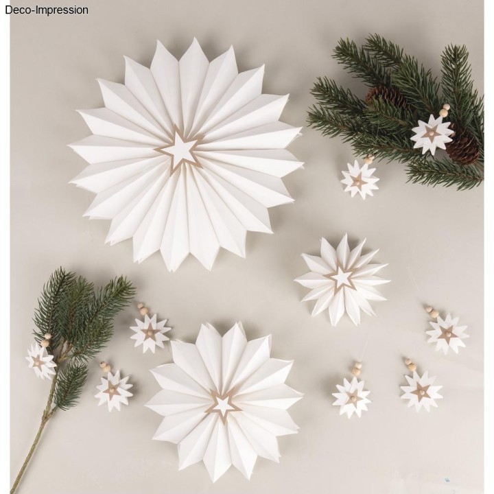 Rayher 3D Paper Stars Set White