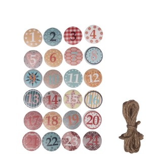 Rayher Advent calendar numbers 1-24 FSC wood