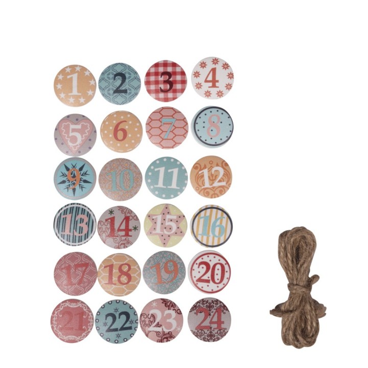 Rayher Advent calendar numbers 1-24 FSC wood