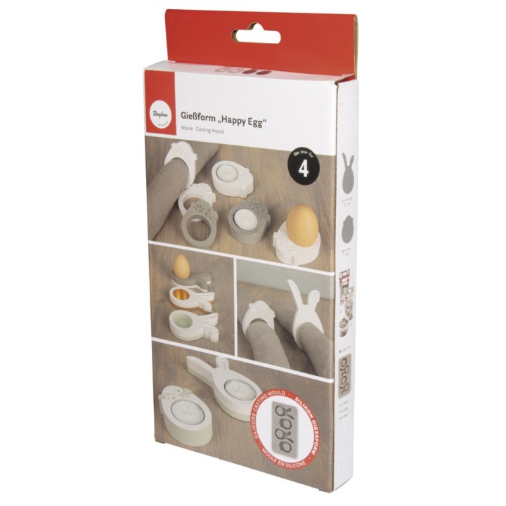 Rayher Moule en silicone Happy Egg