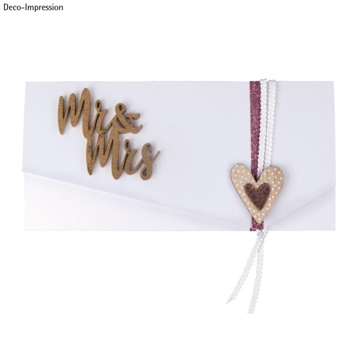 Wooden Mini Font Mr & Mrs 4pcs.